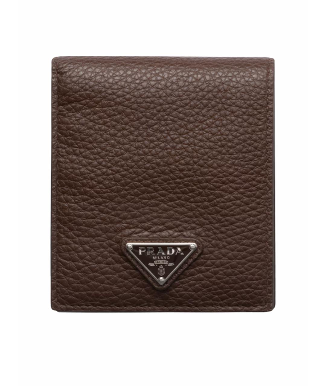 PRADA Коричневый кожаный кошелек, фото 1