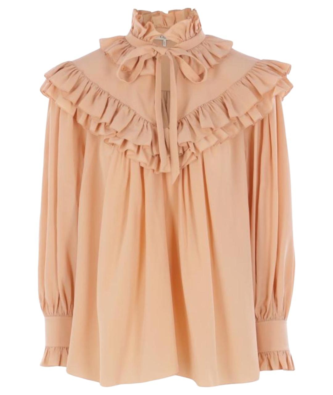 CHLOE Розовая шелковая блузы, фото 1
