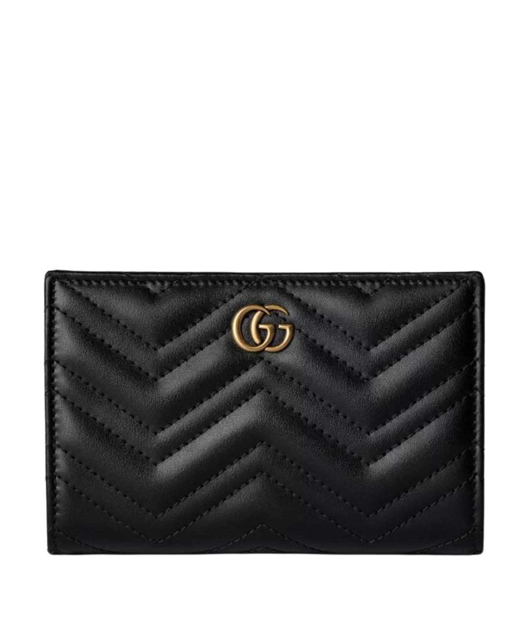 GUCCI Черный кожаный кошелек, фото 1