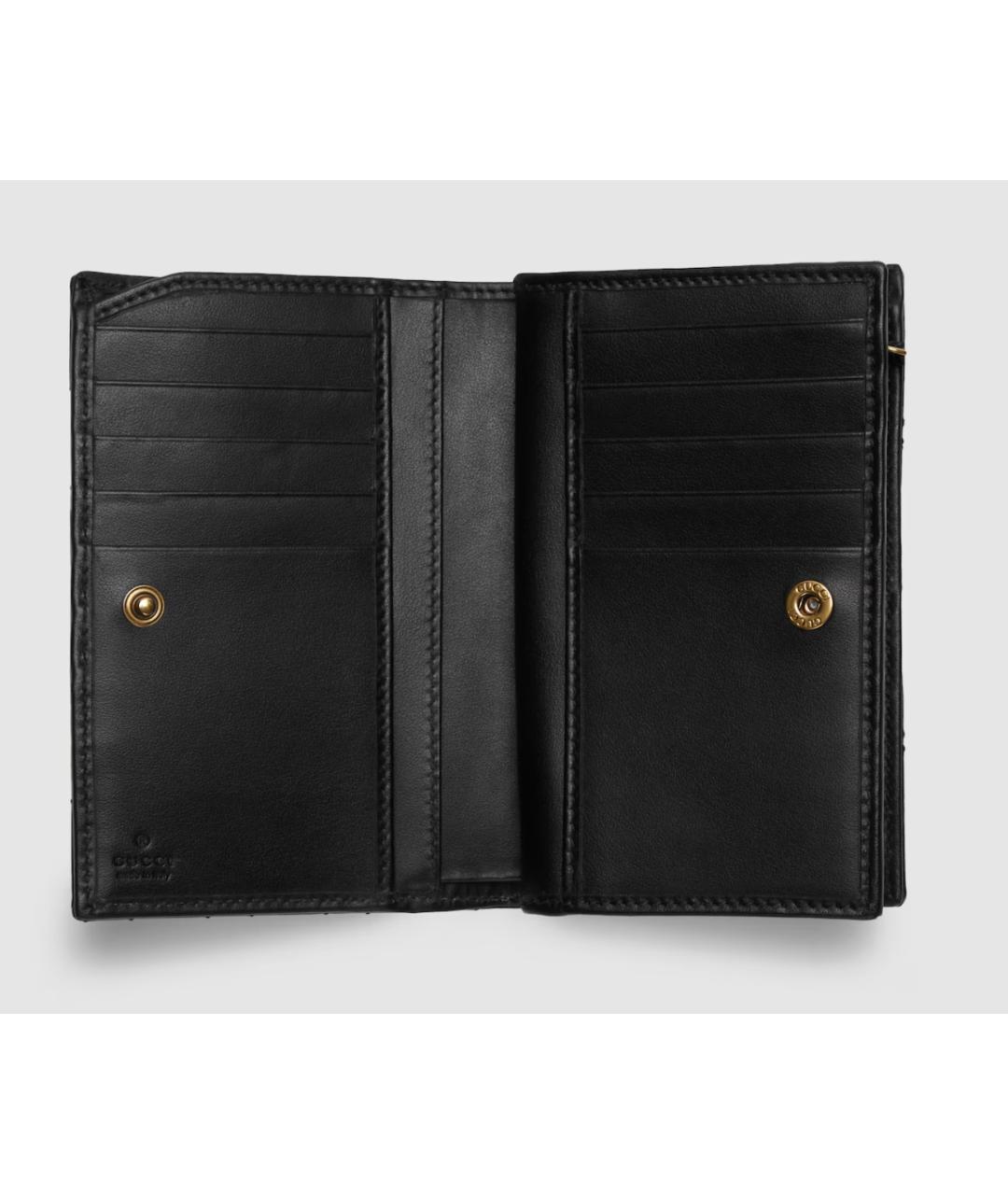GUCCI Черный кожаный кошелек, фото 2