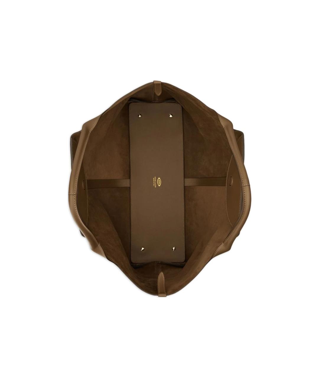 TOD'S Коричневая кожаная сумка тоут, фото 2