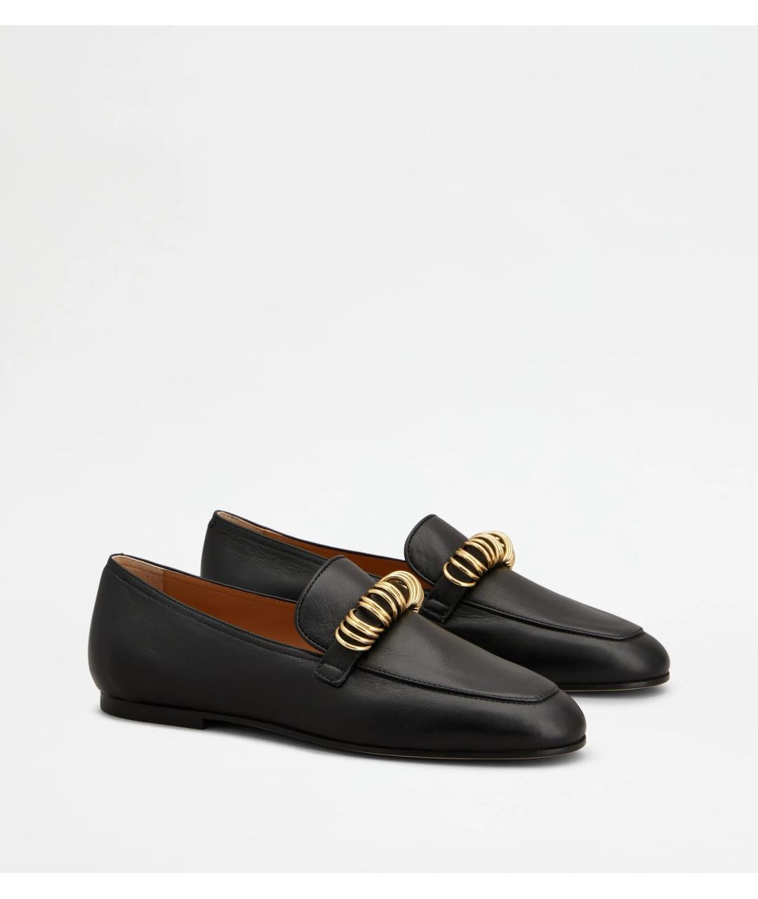 TOD'S Черные кожаные лоферы, фото 2
