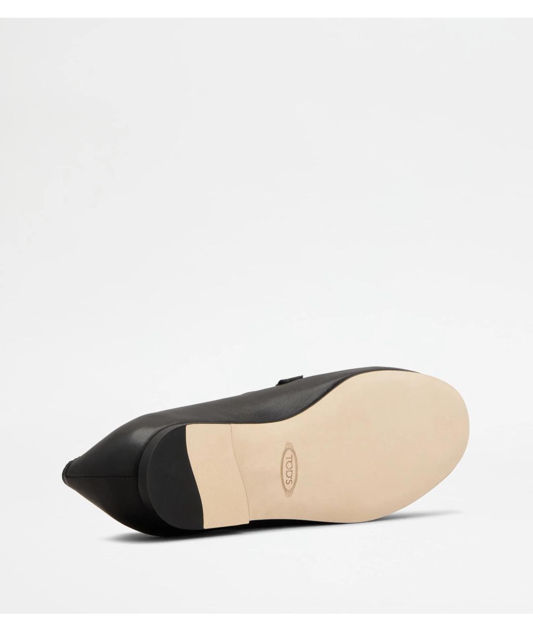 TOD'S Черные кожаные лоферы, фото 3
