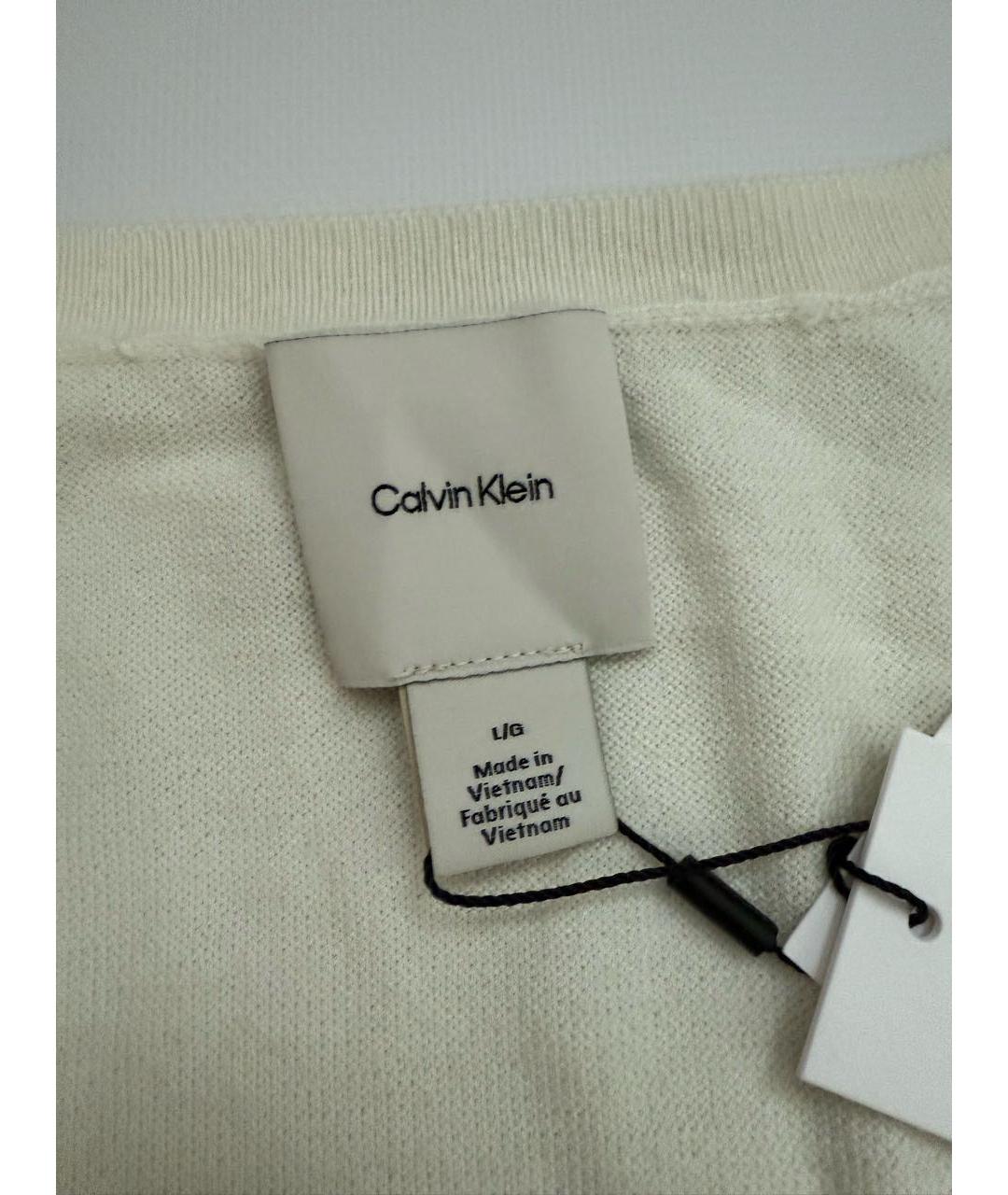 CALVIN KLEIN Белый полиэстеровый джемпер / свитер, фото 2