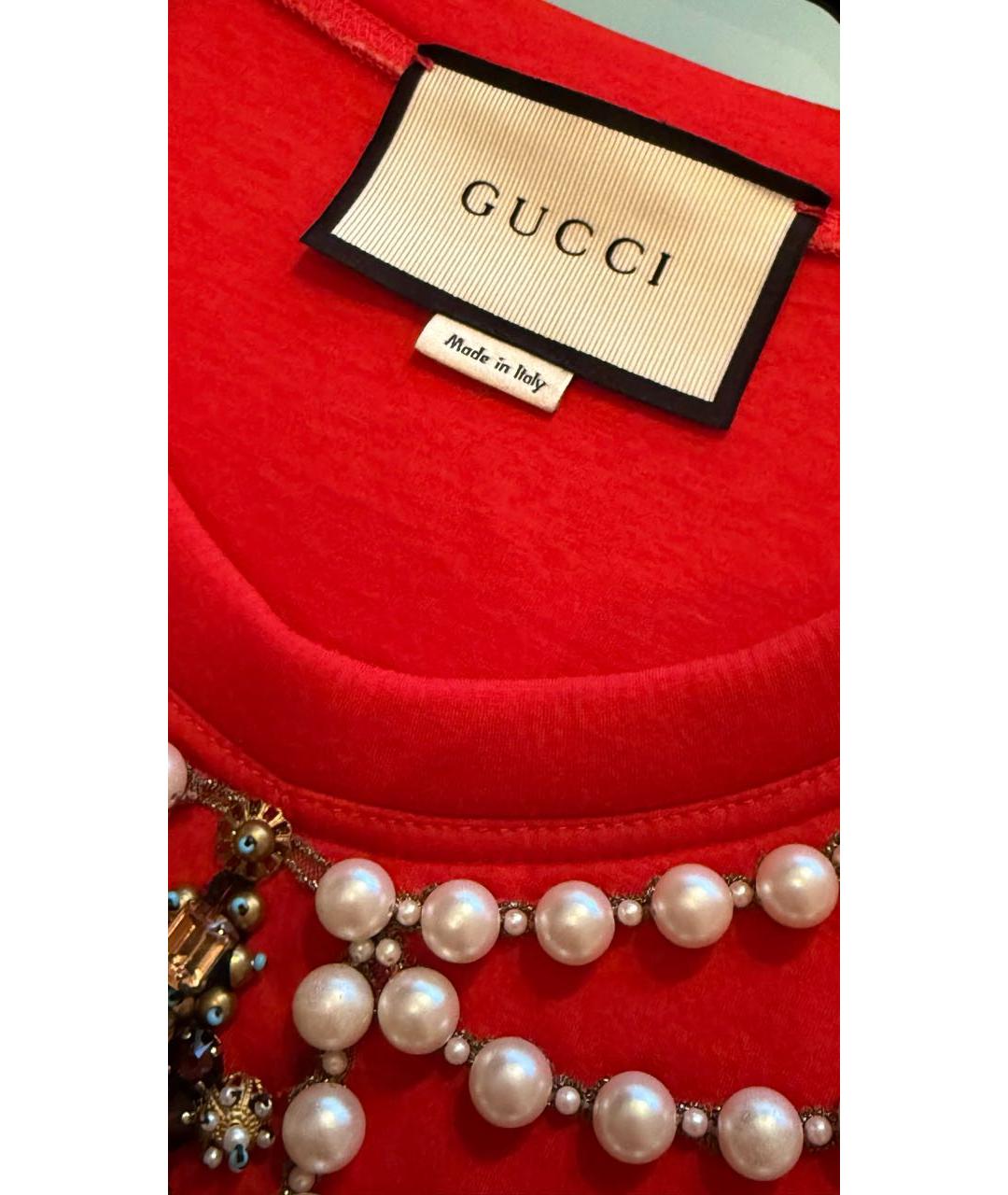 GUCCI Красный хлопковый джемпер / свитер, фото 3