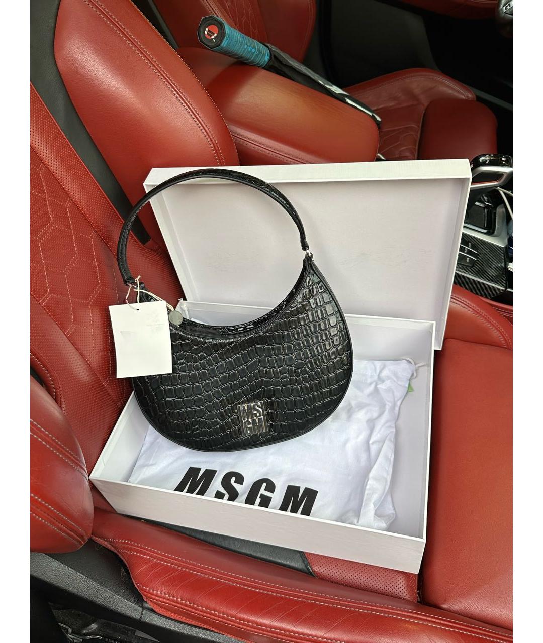 MSGM Черная сумка с короткими ручками, фото 2