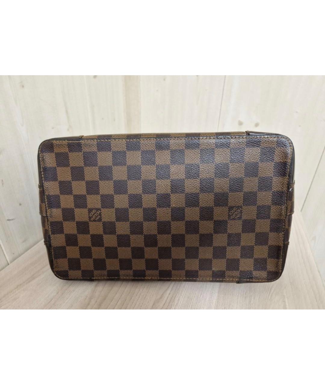 LOUIS VUITTON Коричневая кожаная сумка тоут, фото 6