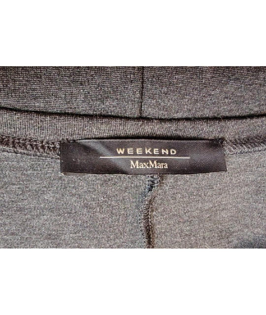 WEEKEND MAX MARA Антрацитовое вискозное повседневное платье, фото 4