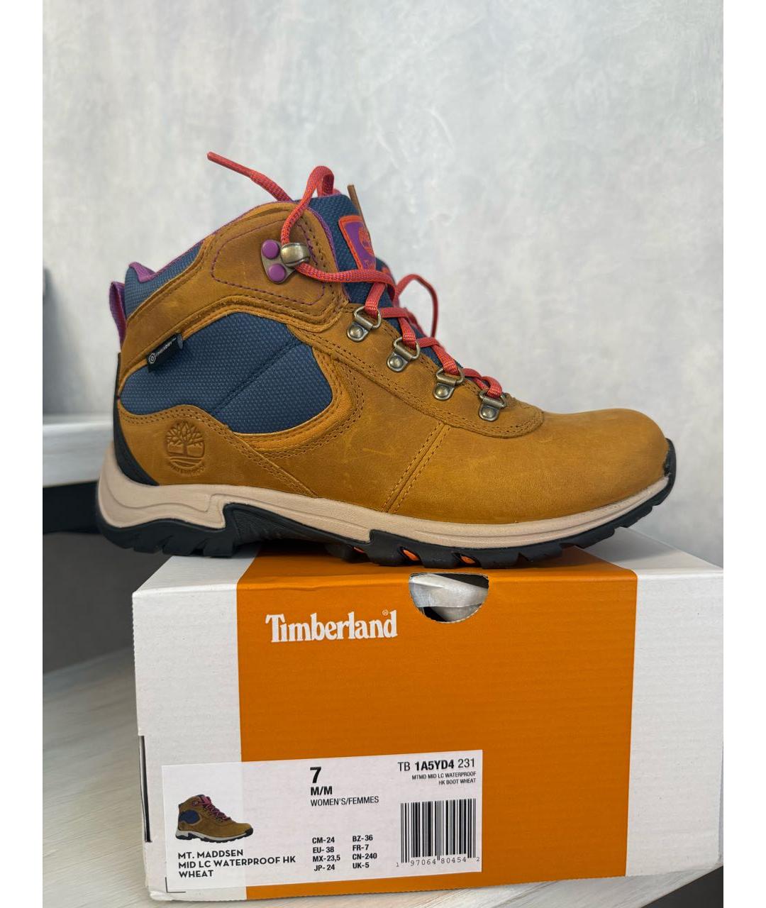 TIMBERLAND Коричневые кожаные ботинки, фото 2