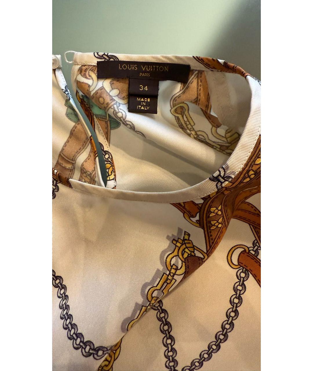 LOUIS VUITTON Мульти шелковая блузы, фото 3