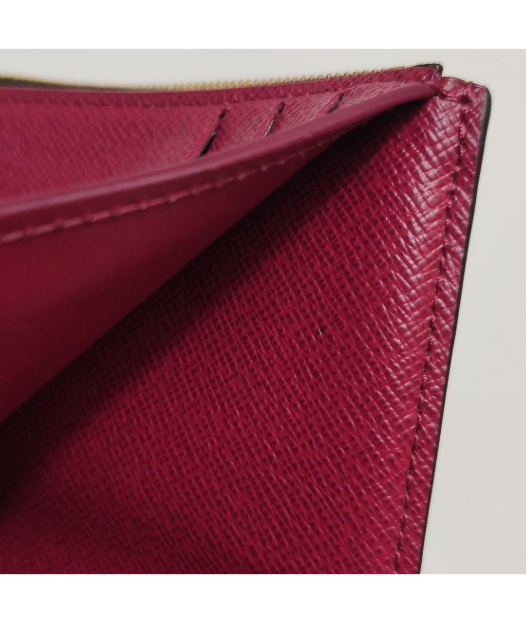 LOUIS VUITTON Бордовый кошелек, фото 6
