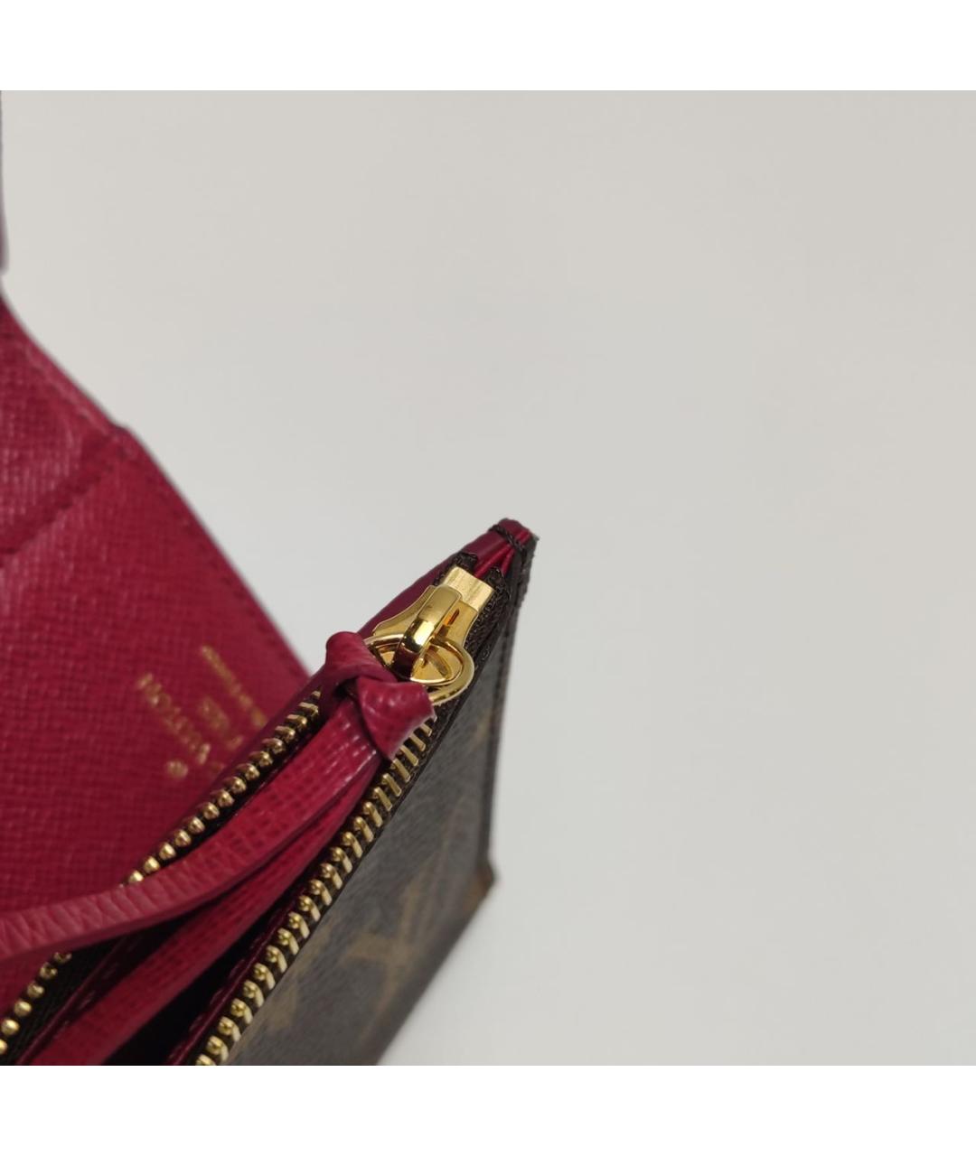 LOUIS VUITTON Бордовый кошелек, фото 5