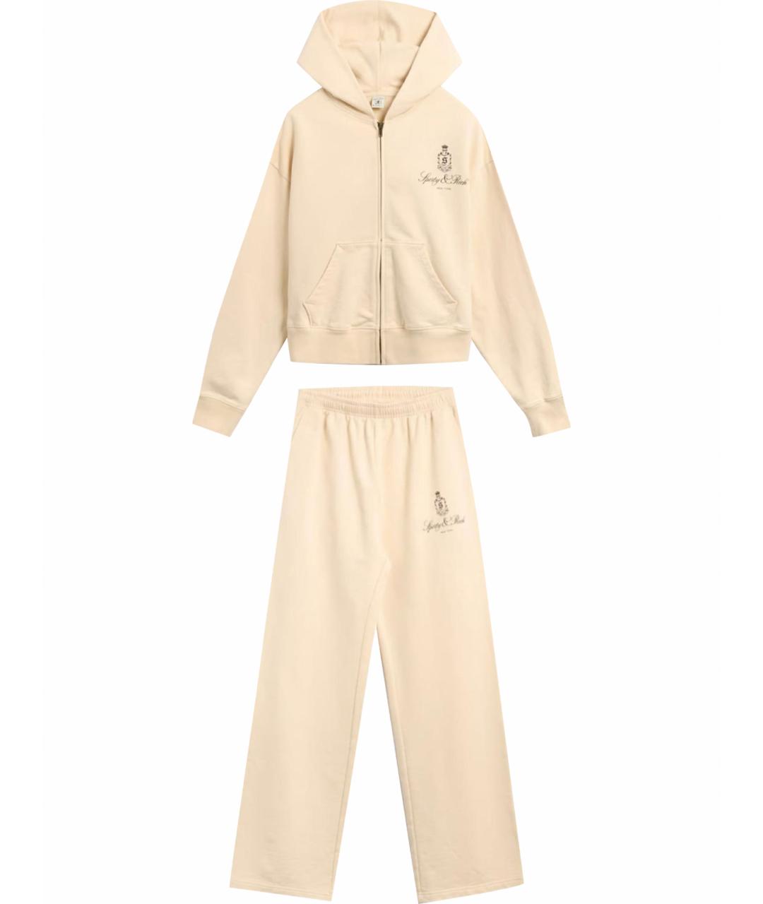 SPORTY AND RICH Бежевый хлопковый спортивные костюмы, фото 1