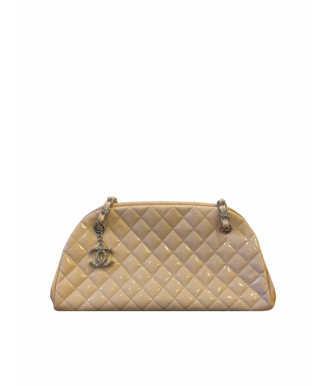 CHANEL Розовая сумка с короткими ручками из лакированной кожи, фото 1