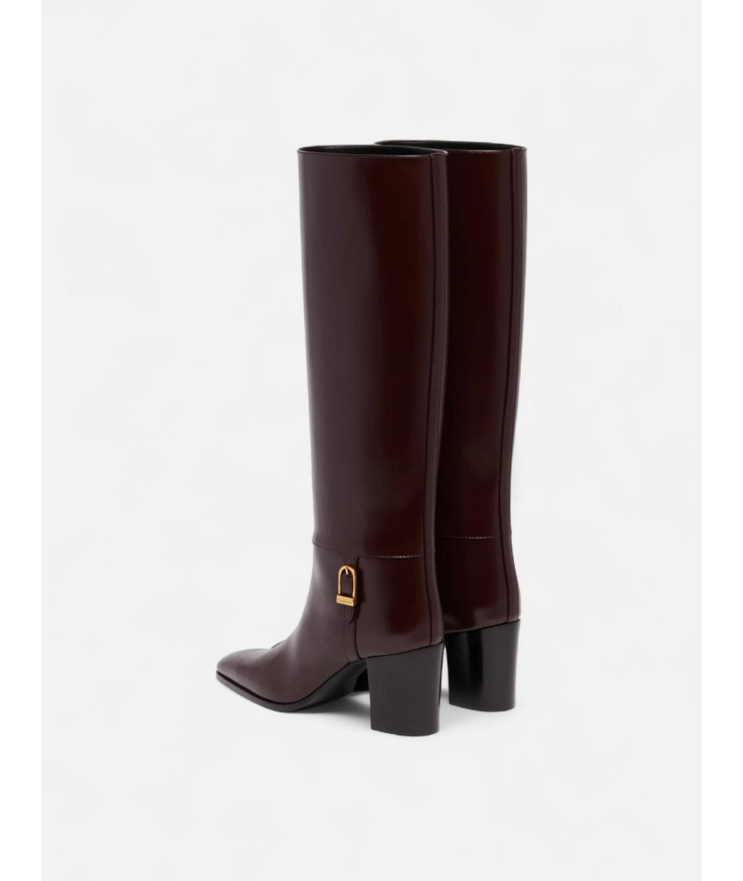 SAINT LAURENT Кожаные сапоги, фото 3