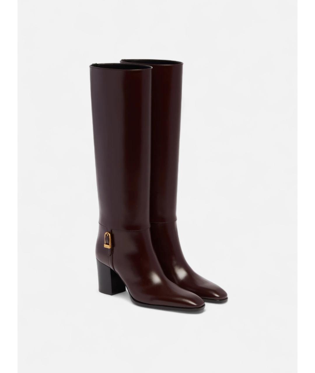 SAINT LAURENT Кожаные сапоги, фото 2