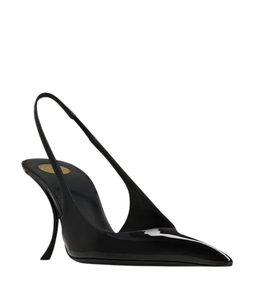 SAINT LAURENT Черные туфли из лакированной кожи, фото 1