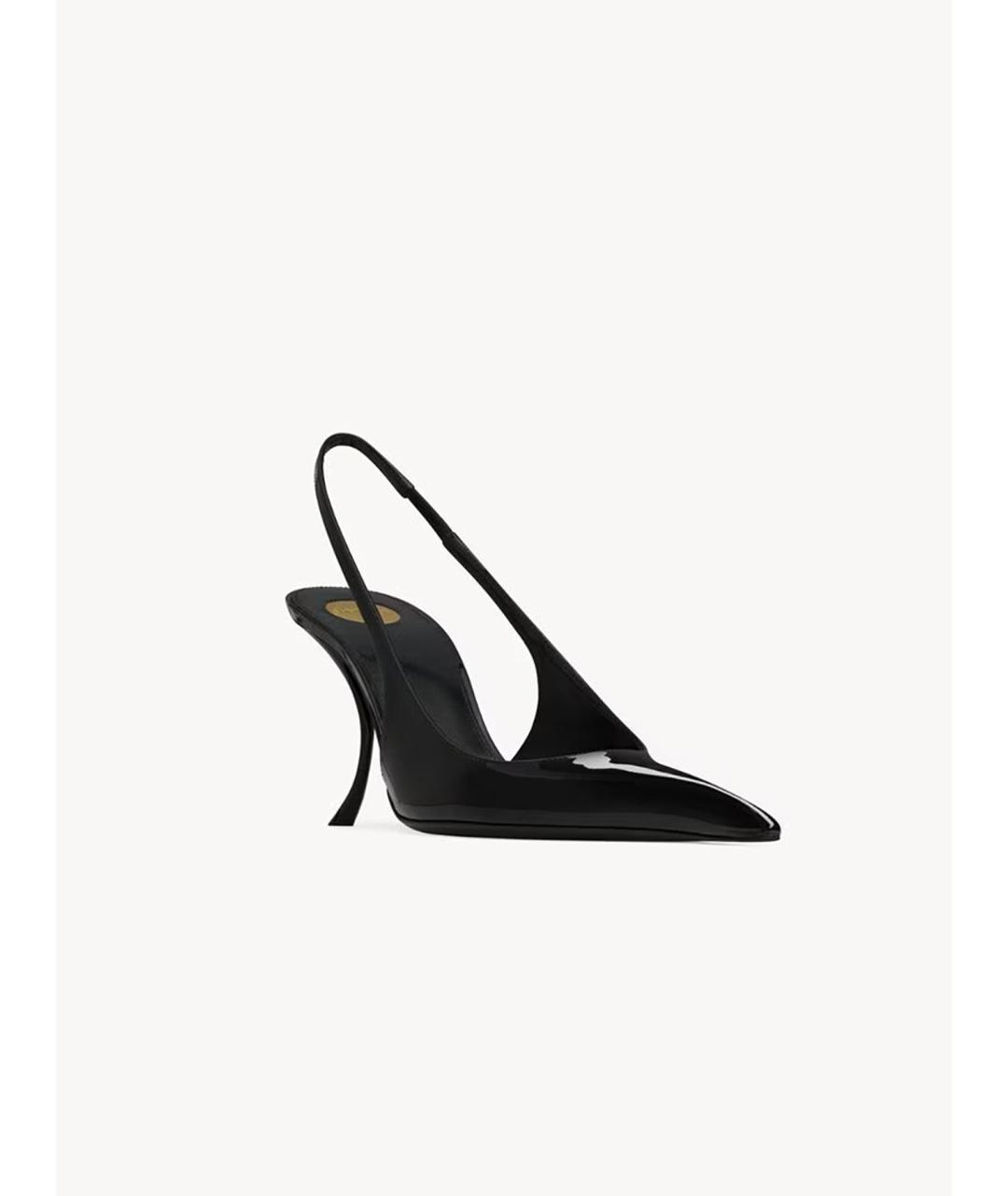 SAINT LAURENT Черные туфли из лакированной кожи, фото 3