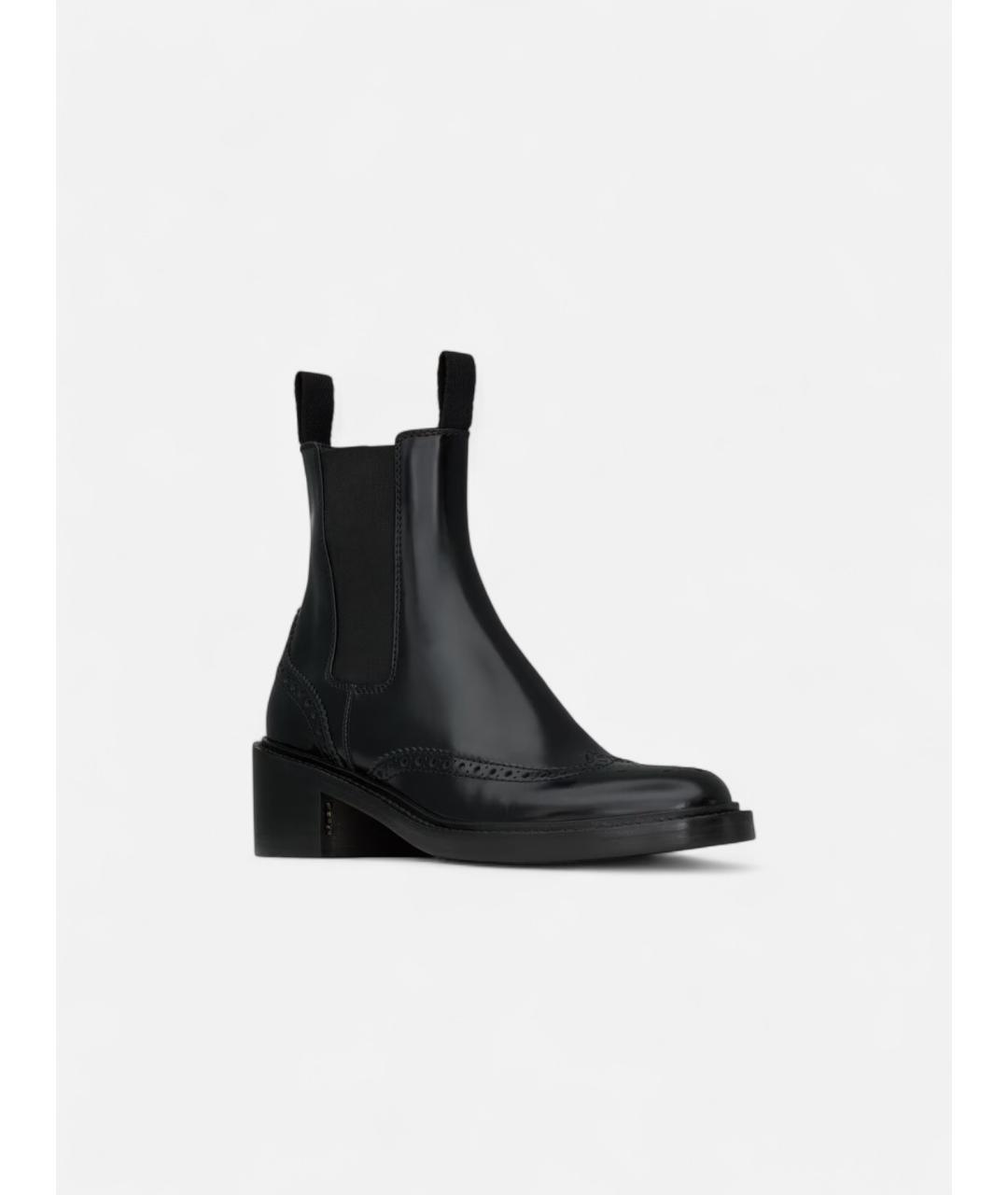 SAINT LAURENT Черные кожаные ботинки, фото 3