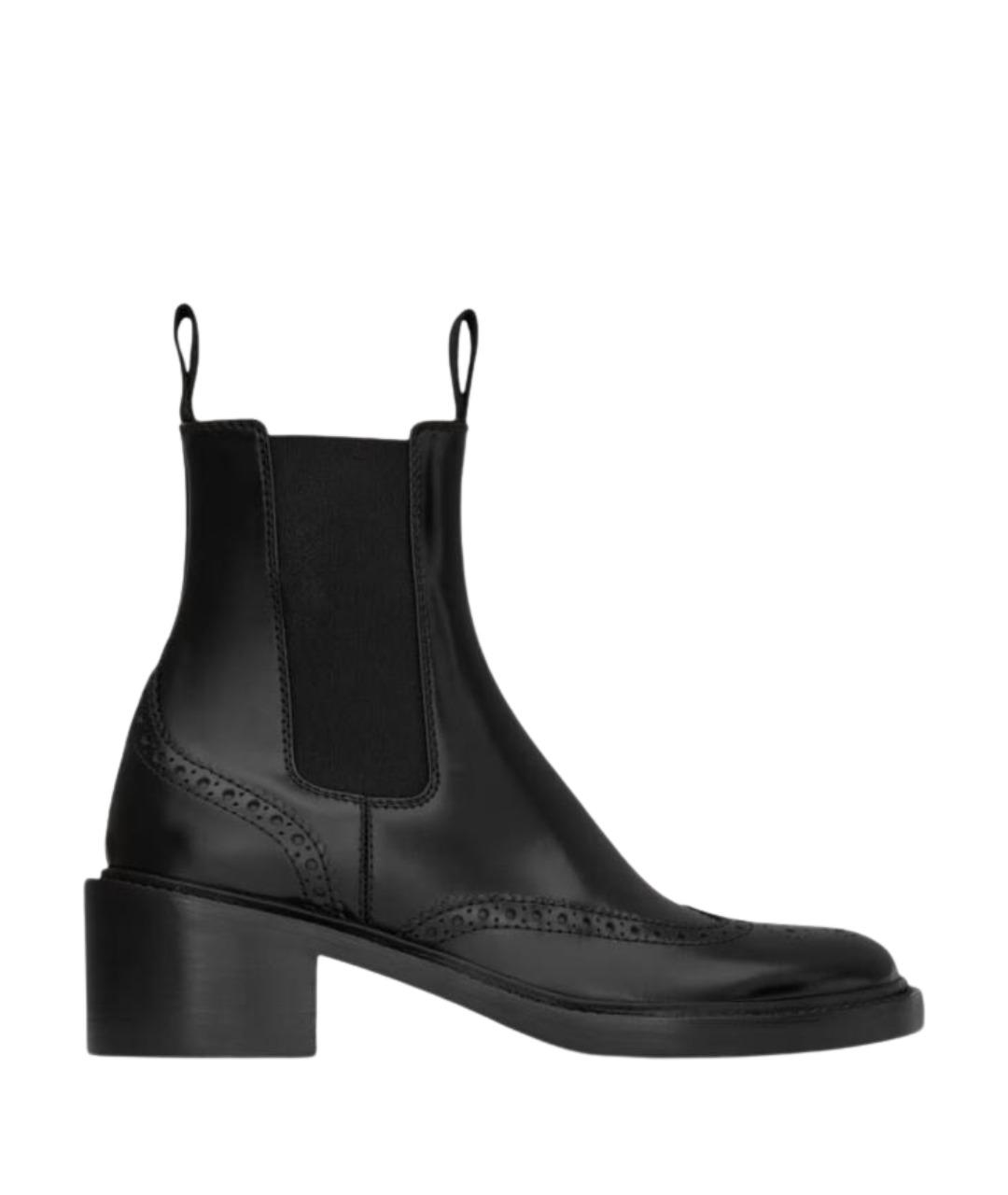 SAINT LAURENT Черные кожаные ботинки, фото 1