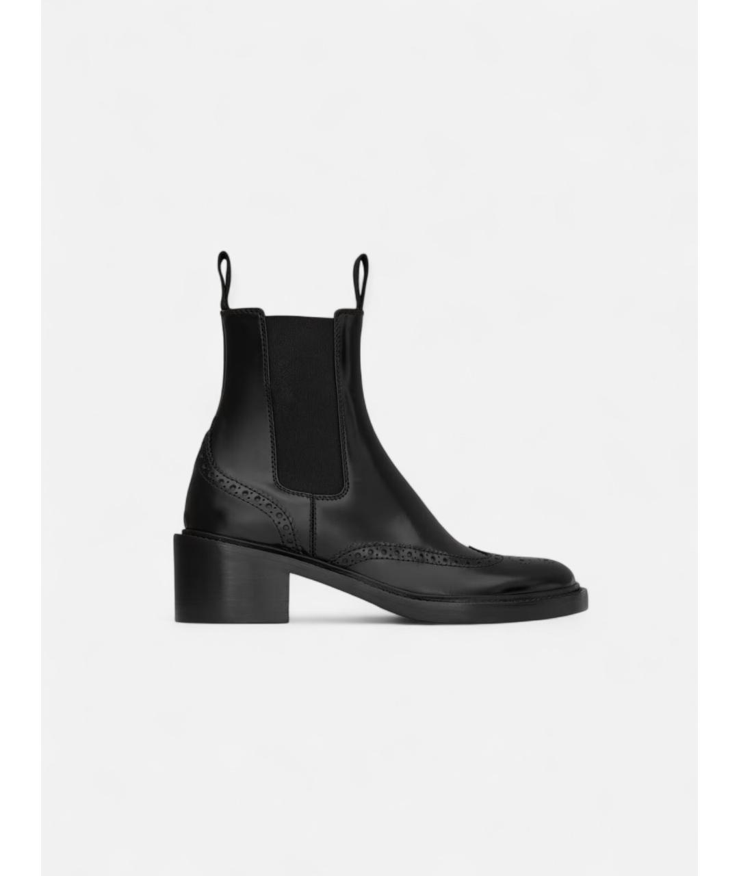 SAINT LAURENT Черные кожаные ботинки, фото 4