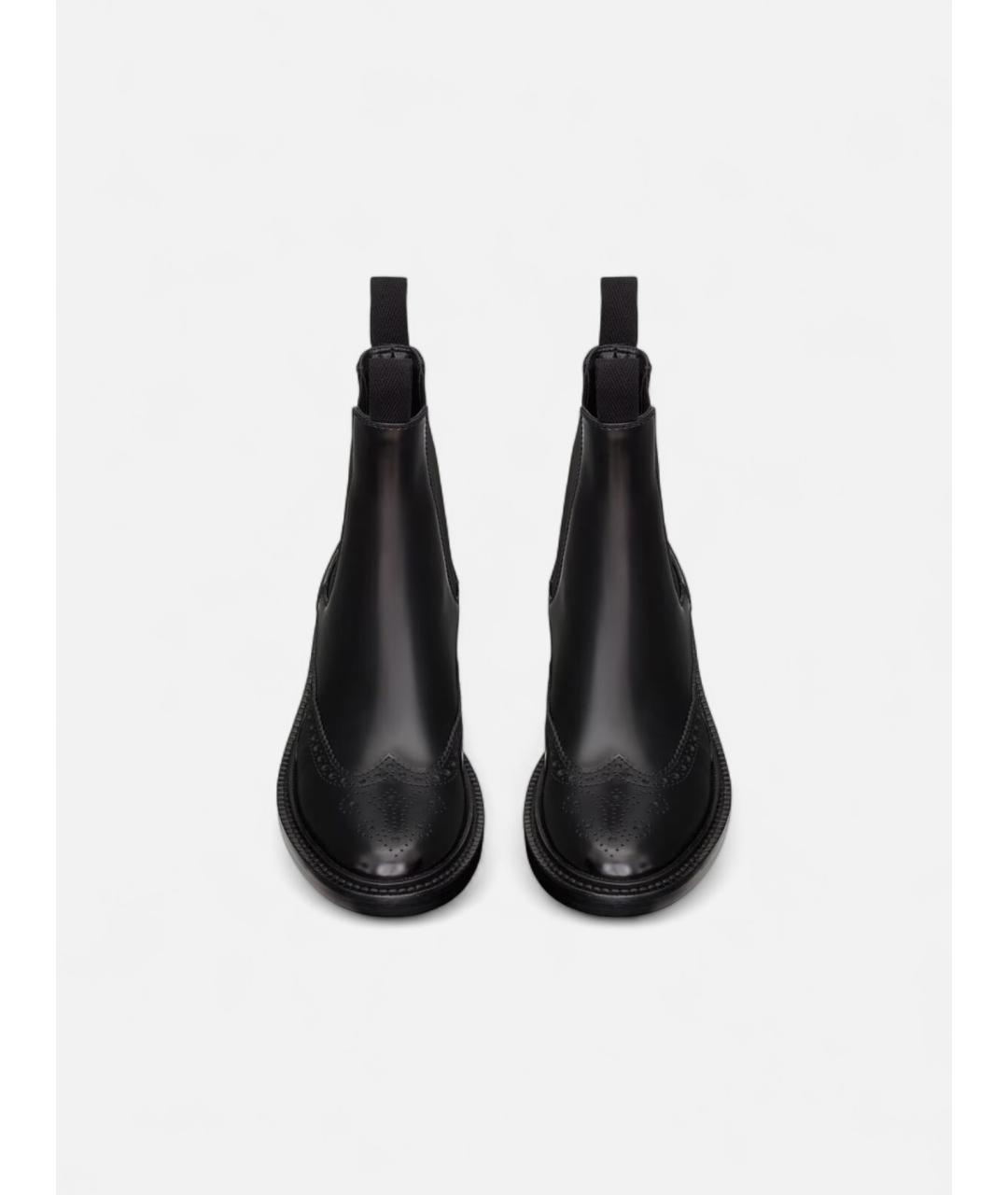 SAINT LAURENT Черные кожаные ботинки, фото 2