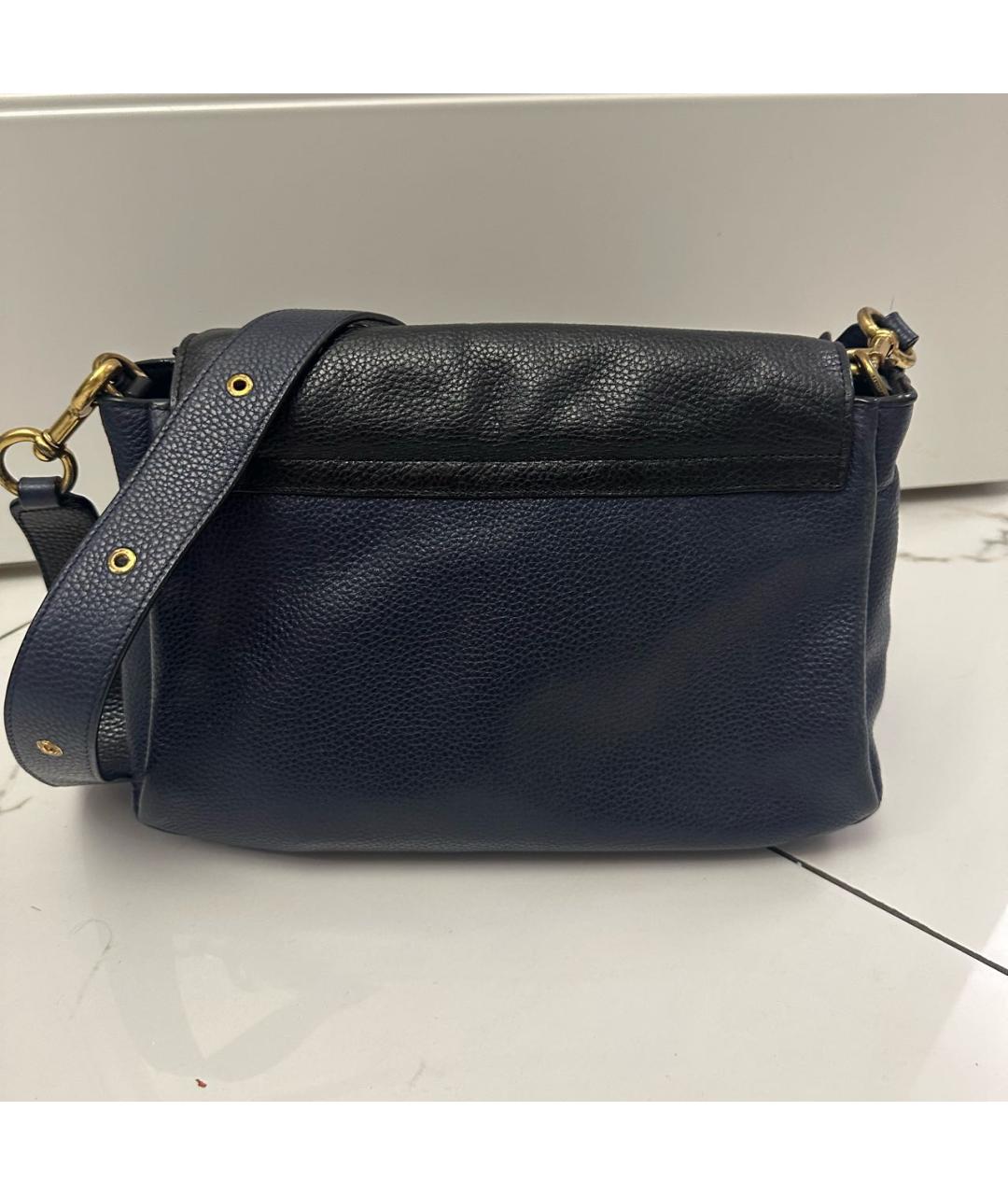 MARC JACOBS Темно-синяя кожаная сумка через плечо, фото 4