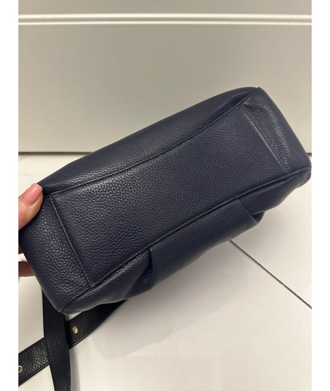 MARC JACOBS Темно-синяя кожаная сумка через плечо, фото 6