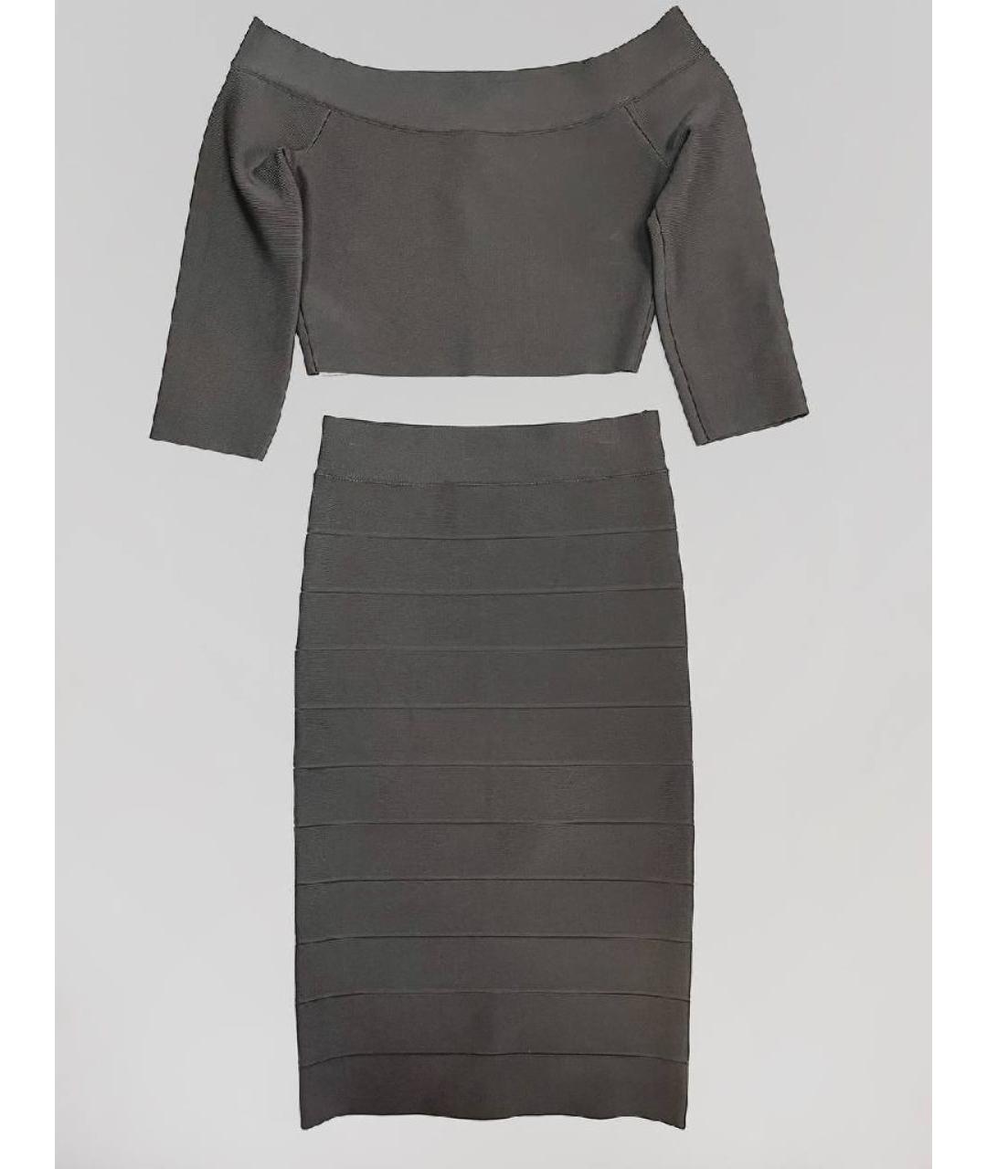 BCBG MAXAZRIA Серый костюм с юбками, фото 5