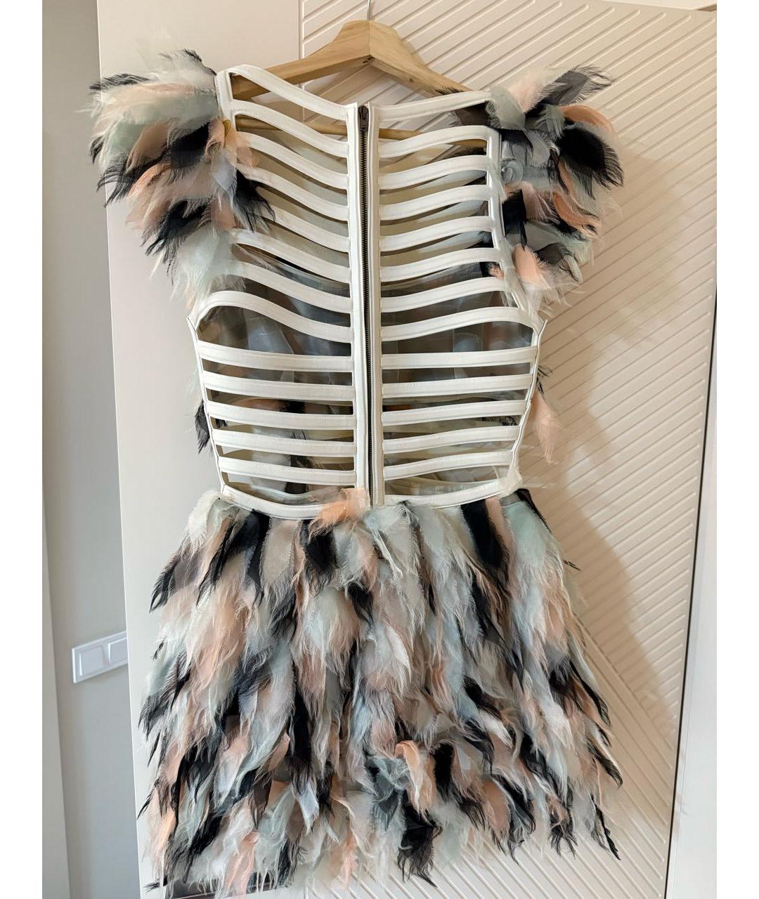 FENDI Мульти шелковое вечернее платье, фото 2