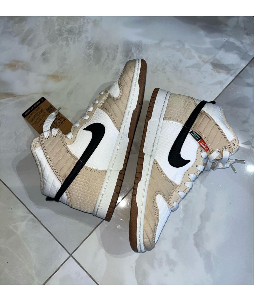 NIKE Бежевые высокие кроссовки / кеды, фото 5
