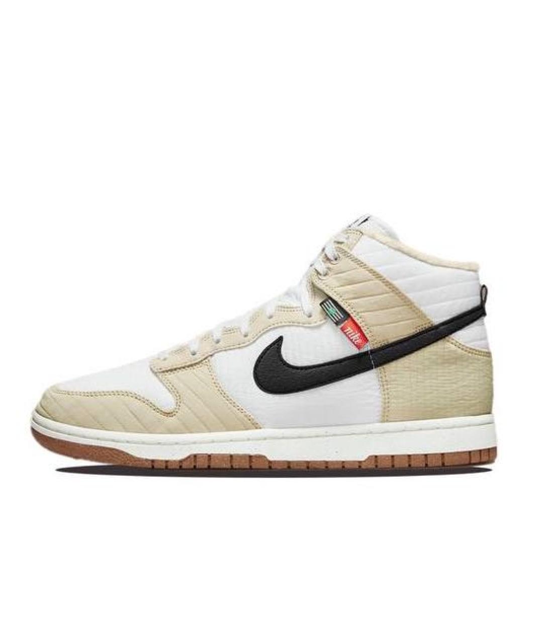NIKE Бежевые высокие кроссовки / кеды, фото 9