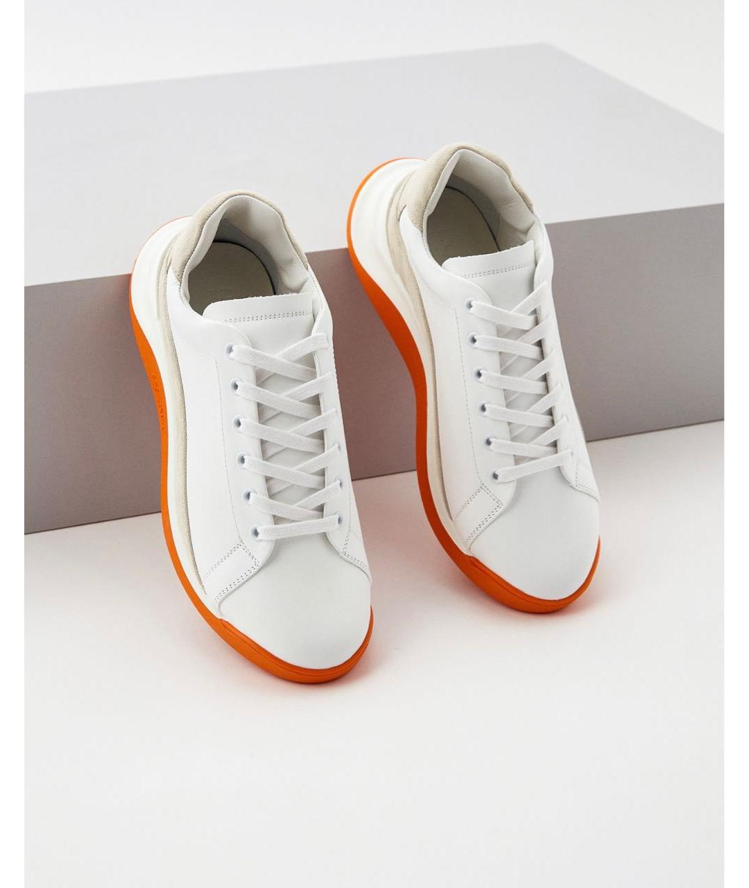 SPORTMAX Белые кожаные кроссовки, фото 3