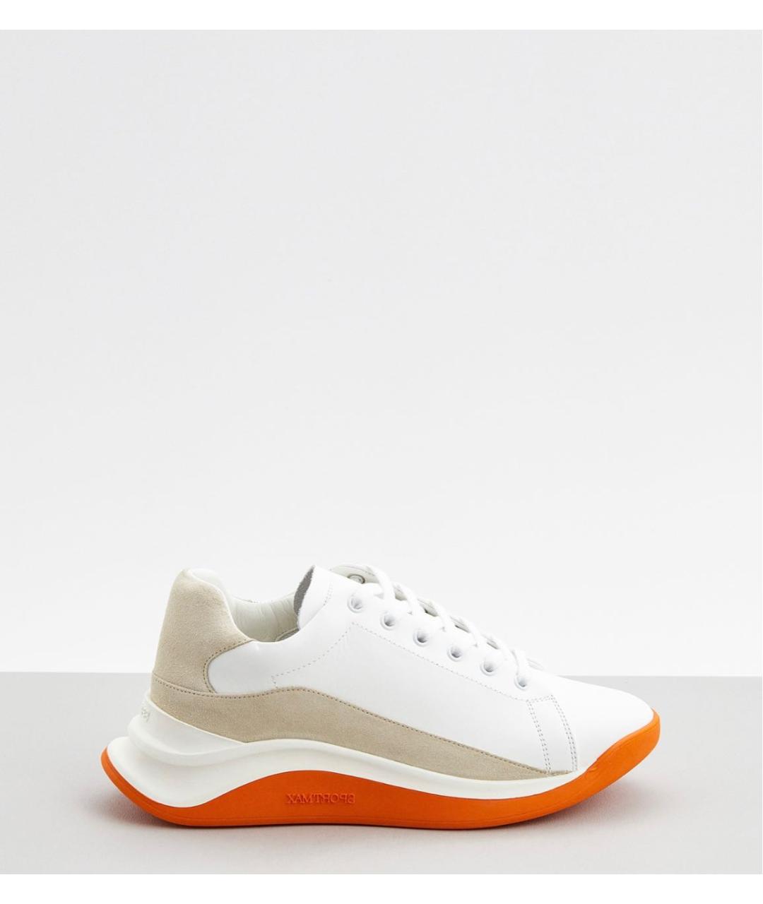 SPORTMAX Белые кожаные кроссовки, фото 9