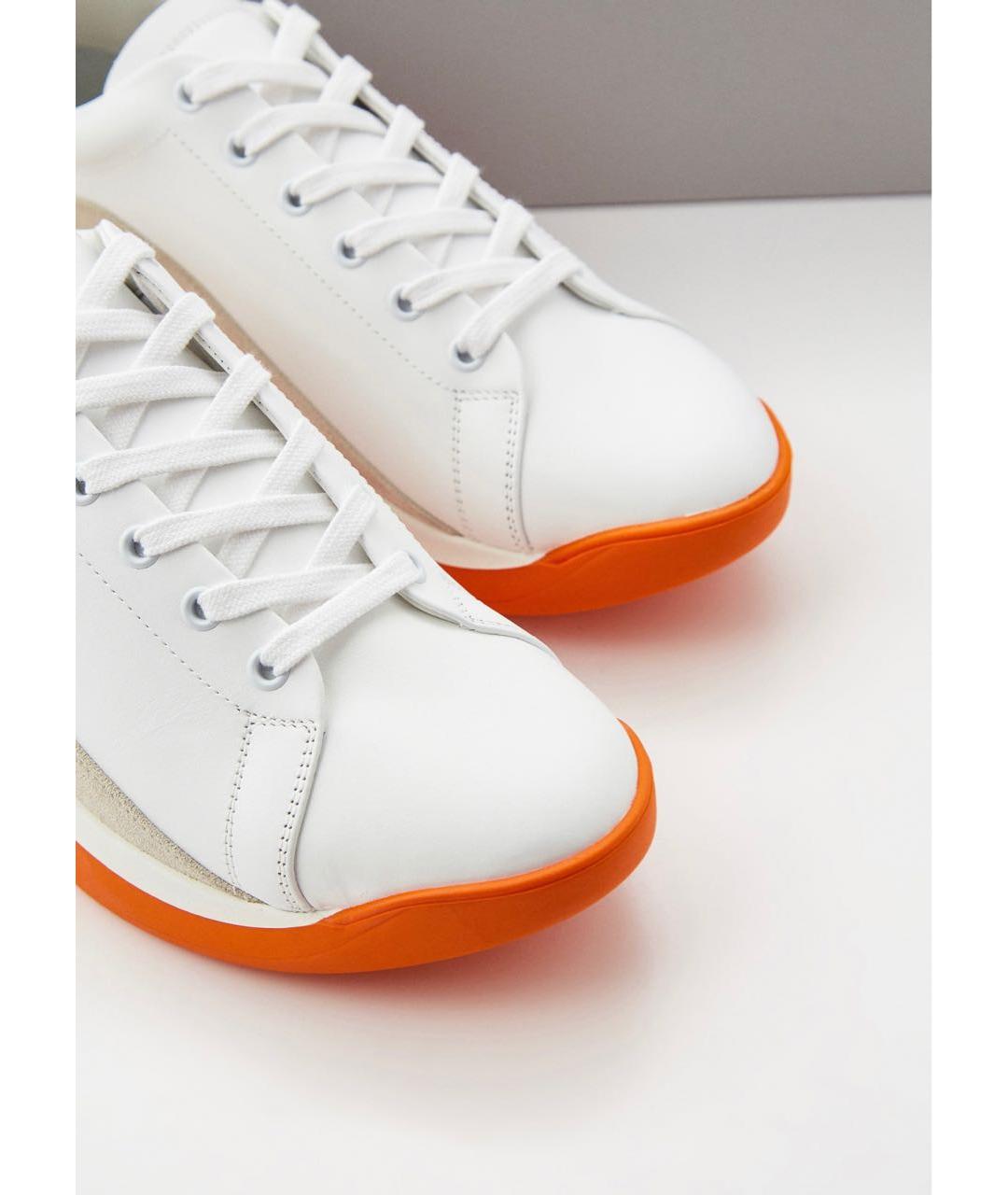 SPORTMAX Белые кожаные кроссовки, фото 8