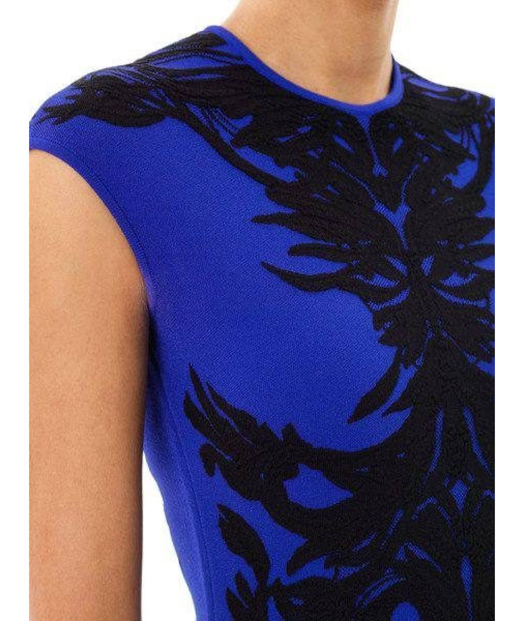 ALEXANDER MCQUEEN Синяя вискозная майка, фото 4