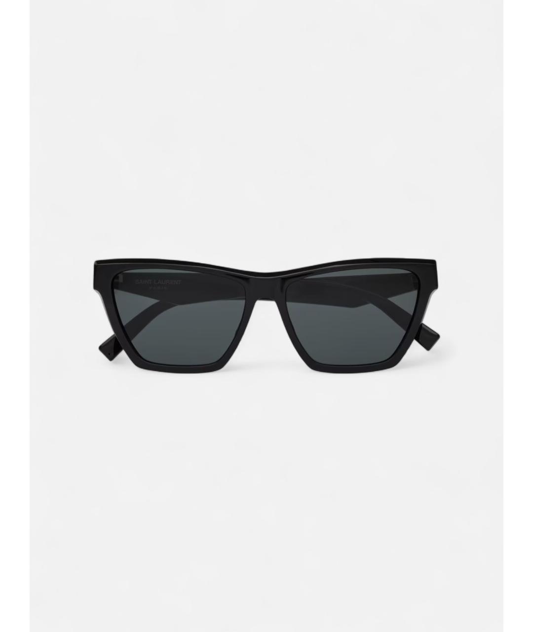 SAINT LAURENT Черные пластиковые солнцезащитные очки, фото 3