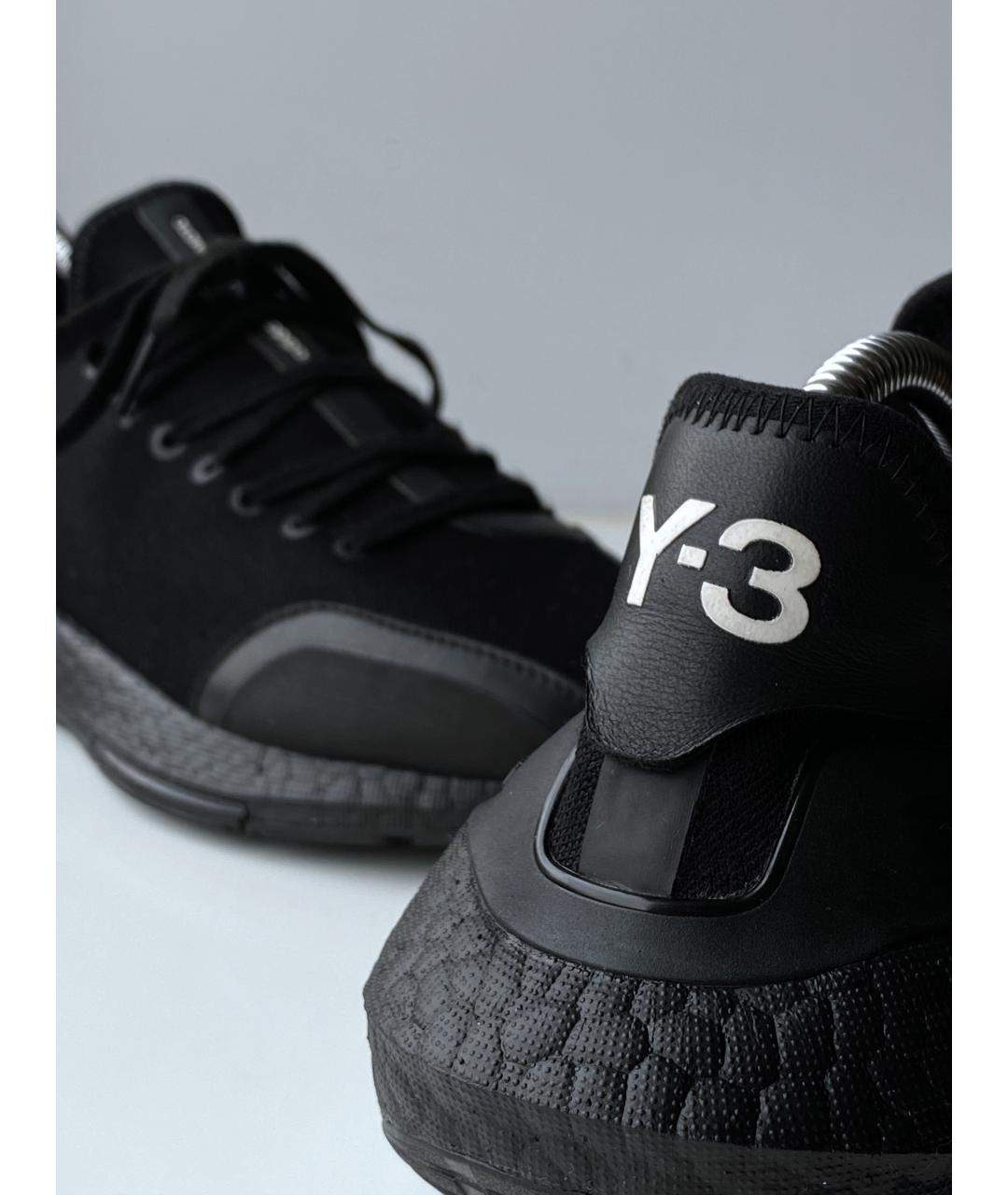 Y-3 Черные низкие кроссовки / кеды, фото 4