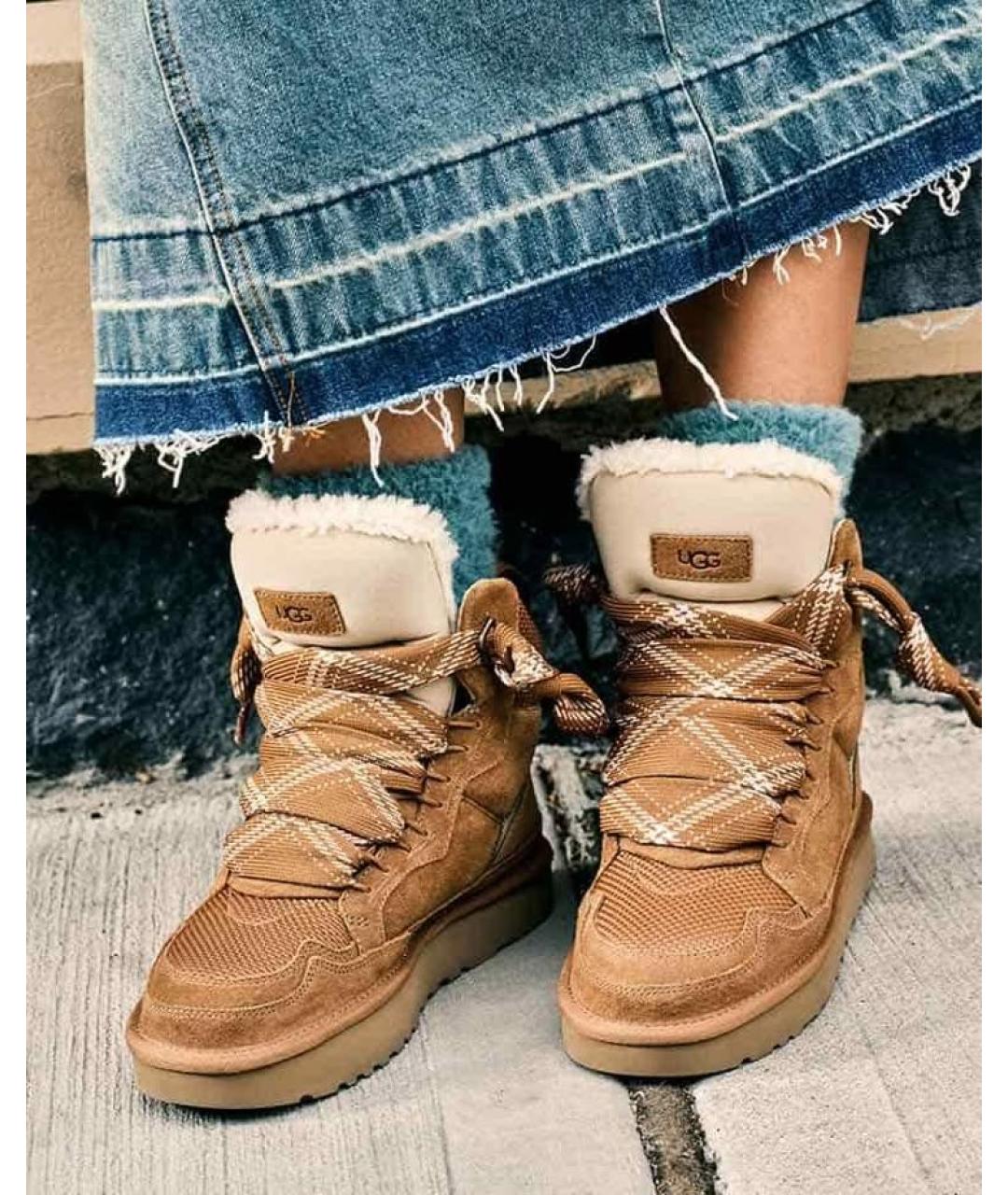 UGG AUSTRALIA Коричневые замшевые ботинки, фото 2