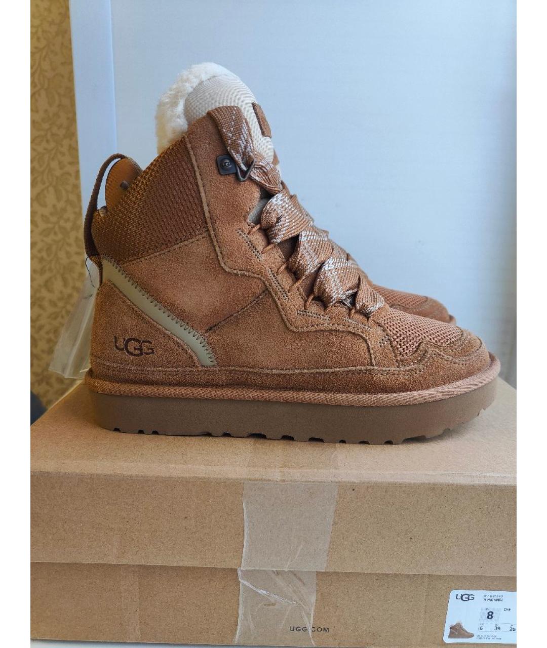 UGG AUSTRALIA Коричневые замшевые ботинки, фото 8