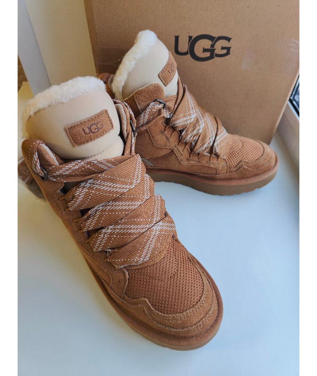 UGG AUSTRALIA Коричневые замшевые ботинки, фото 3