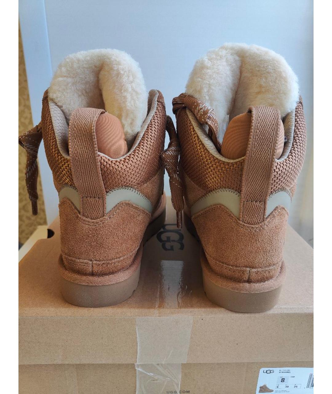 UGG AUSTRALIA Коричневые замшевые ботинки, фото 4