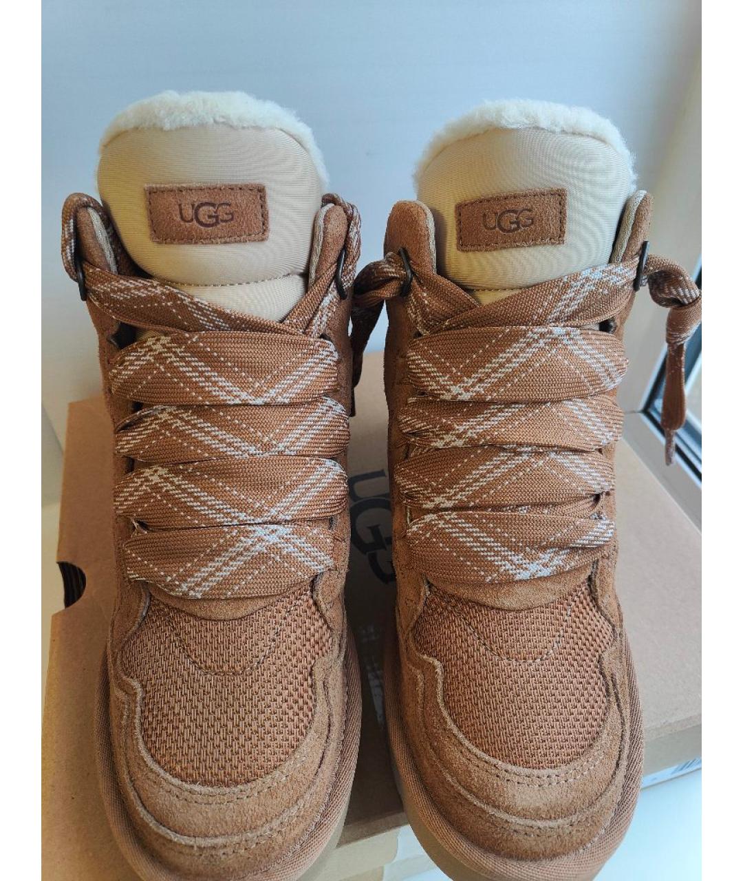 UGG AUSTRALIA Коричневые замшевые ботинки, фото 9