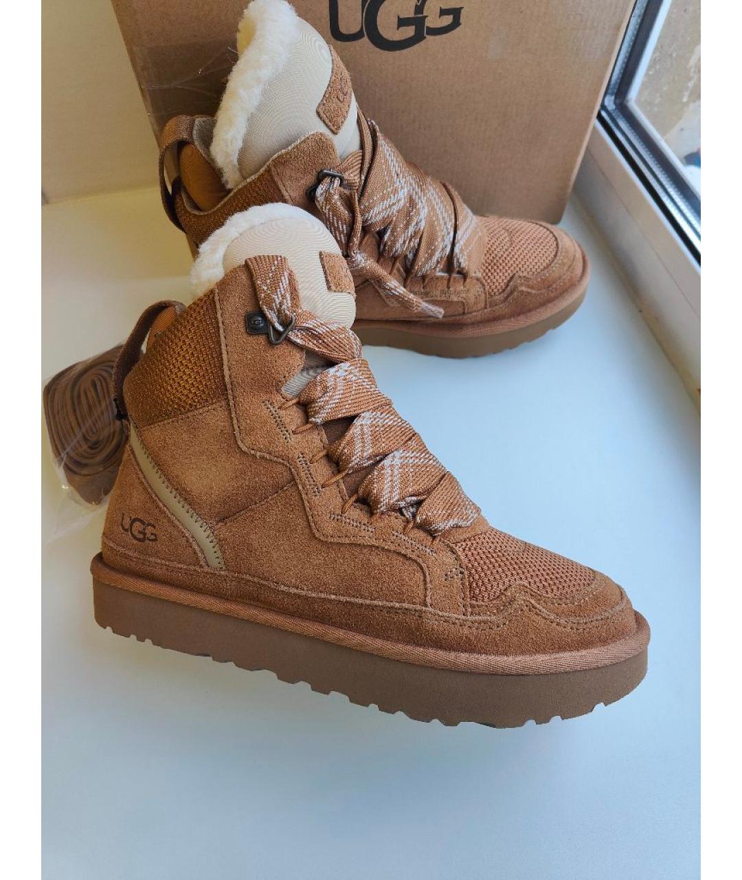 UGG AUSTRALIA Коричневые замшевые ботинки, фото 7