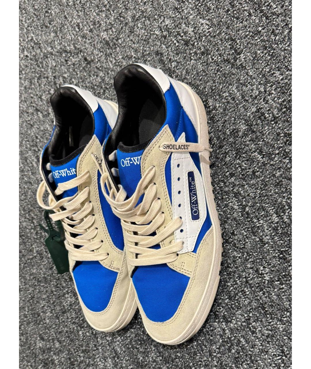OFF-WHITE Синие низкие кроссовки / кеды, фото 5
