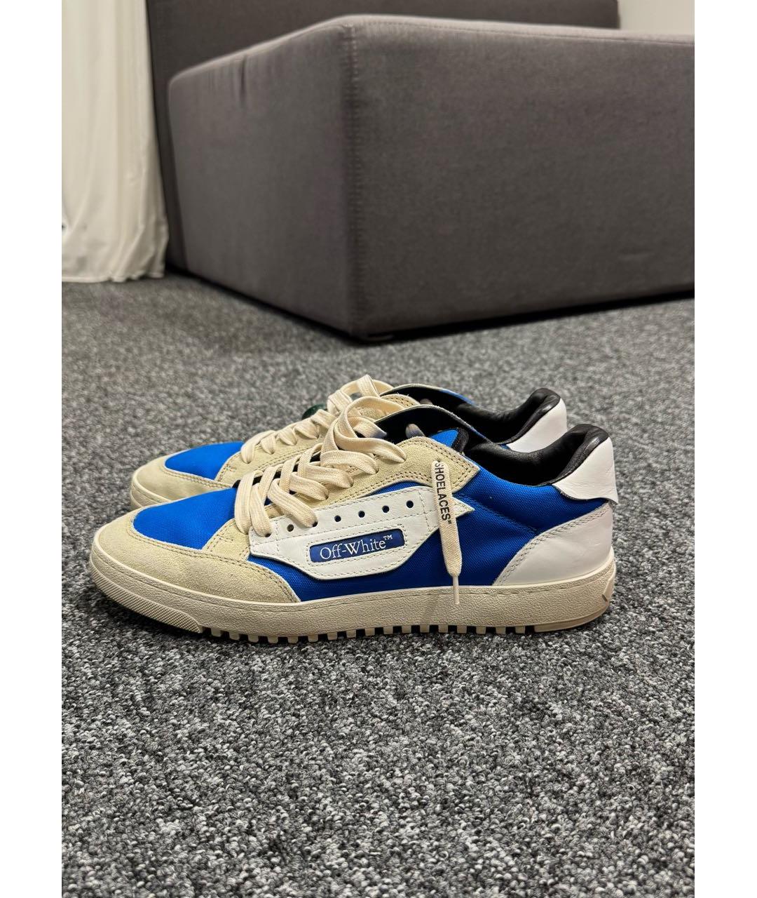 OFF-WHITE Синие низкие кроссовки / кеды, фото 6
