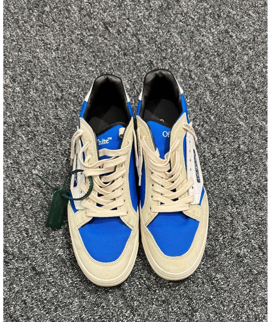 OFF-WHITE Синие низкие кроссовки / кеды, фото 2