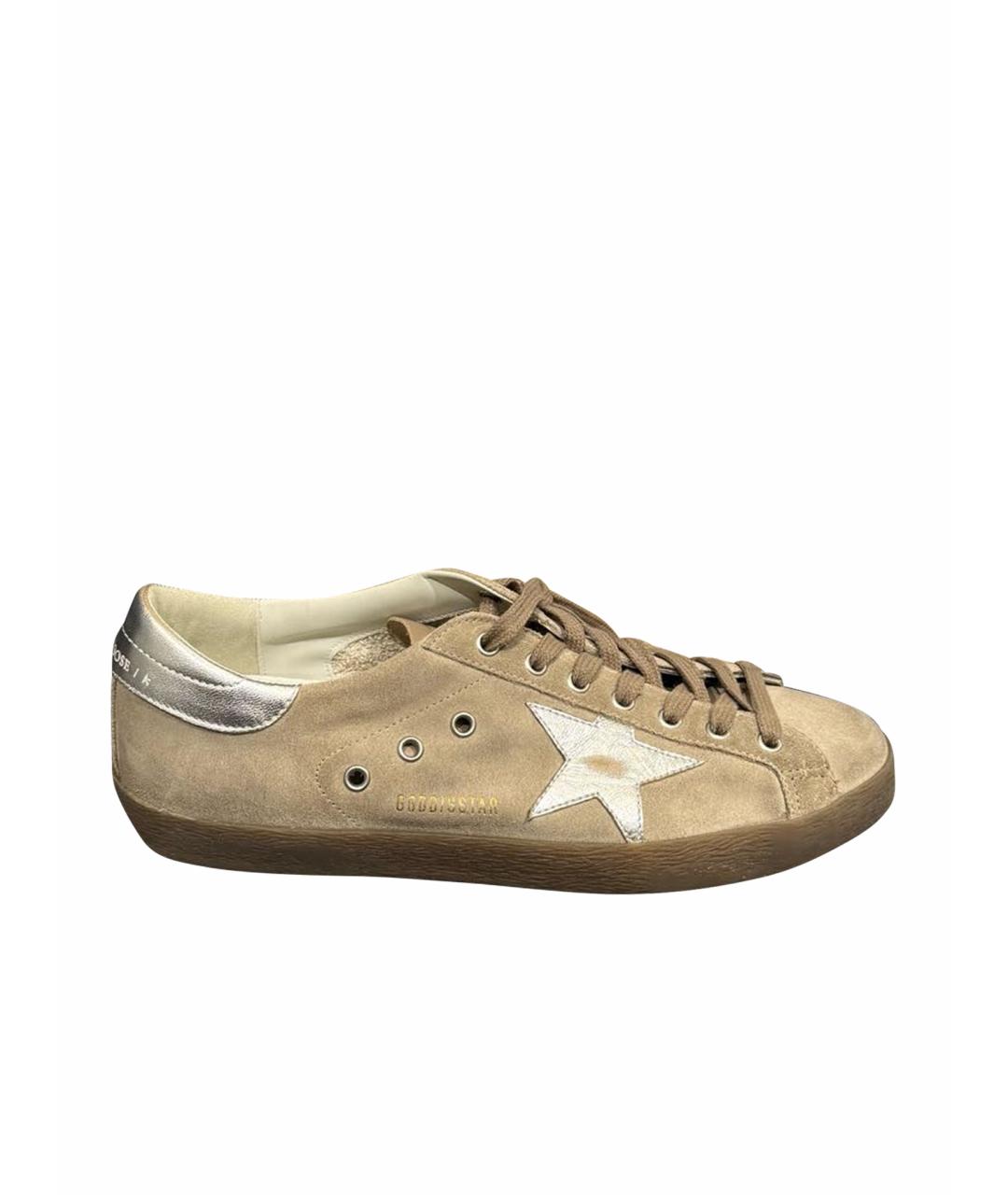 GOLDEN GOOSE DELUXE BRAND Коричневые низкие кроссовки / кеды, фото 1