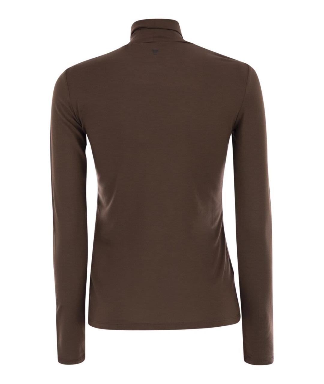 WEEKEND MAX MARA Коричневая вискозная водолазка, фото 2