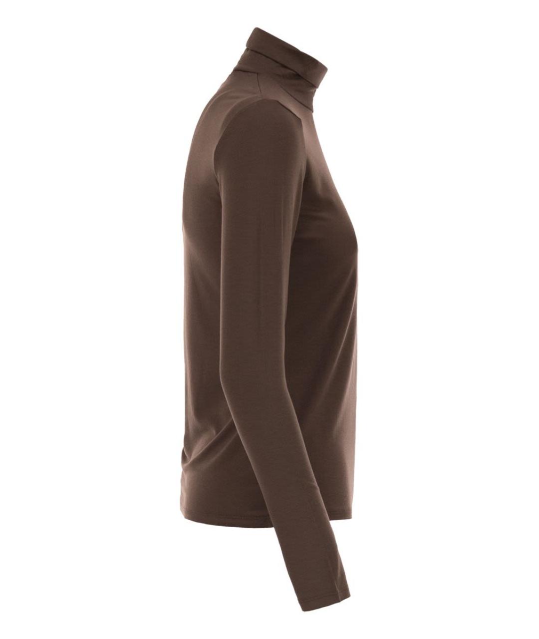 WEEKEND MAX MARA Коричневая вискозная водолазка, фото 3